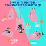 SZSMART Sensory Body Sock for Adult 65x29 Pink XL 163-191 cm view 3