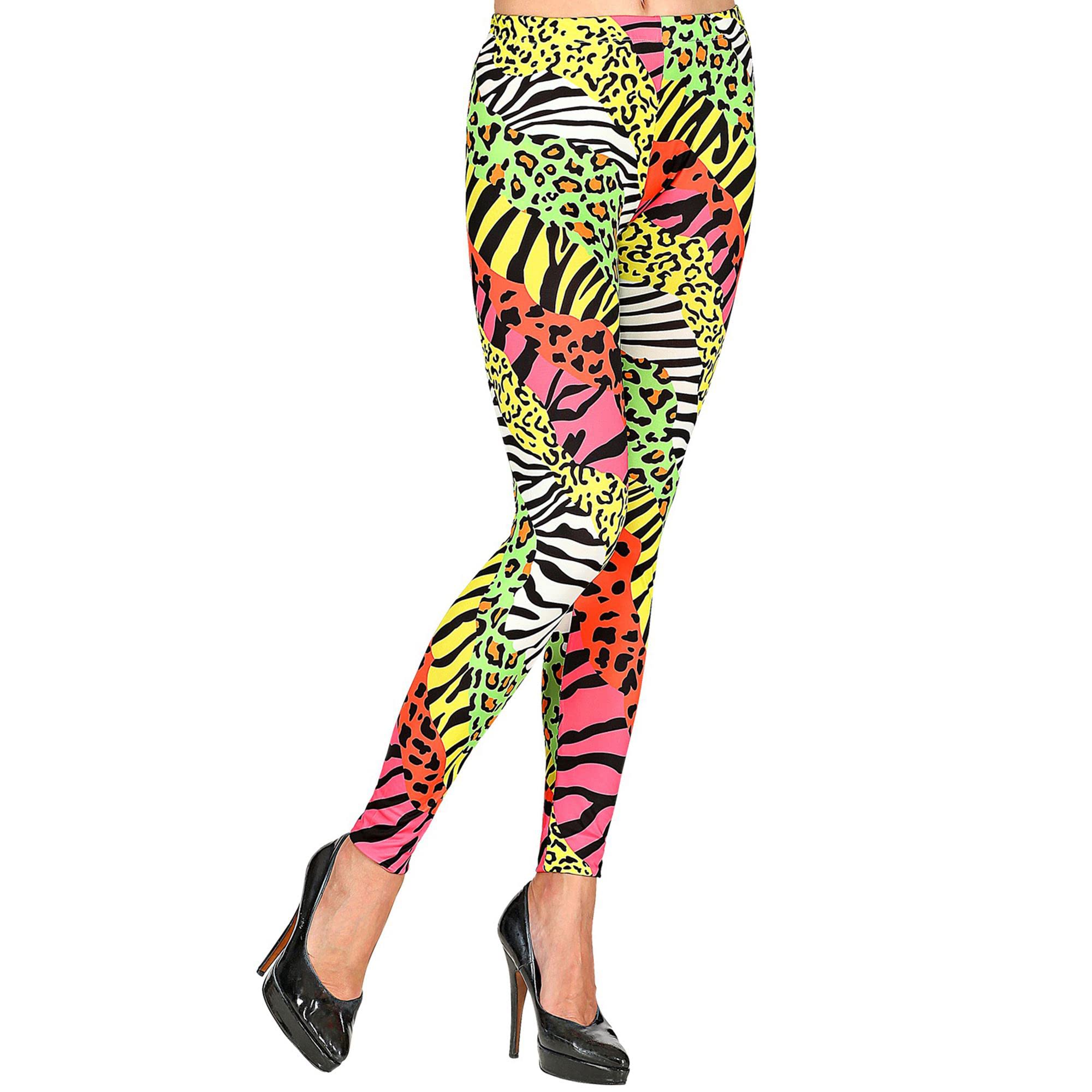 W WIDMANN MILANO Party Fashion - 80s Leggings for Women, Dancer, Disco, Pride, Carnival, Theme Parties