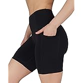 90 Degree By Reflex Womens High Waisted Biker Shorts with Side Pockets Workout Shorts 5”, 7”, 9”