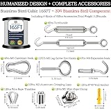 2mm Garden Wire 50m 304 Stainless Steel Cable Kit with M5 Turnbuckle view 5