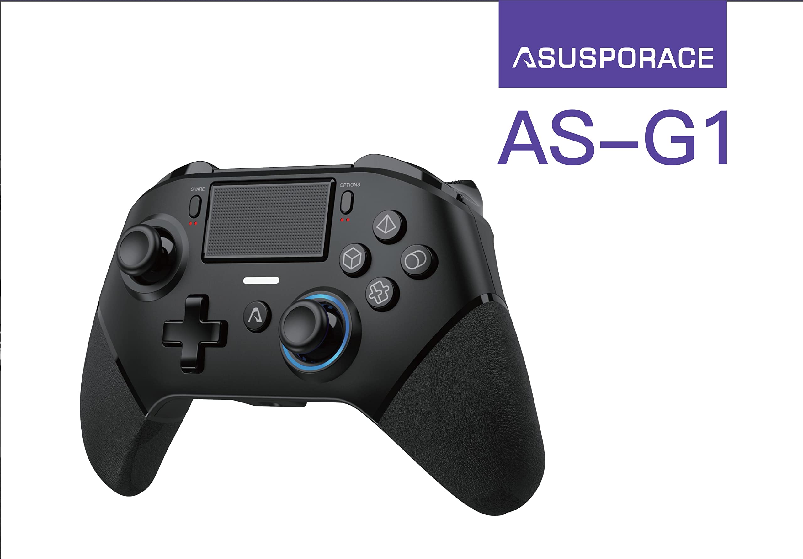 ASUSPORACE AUROCE Wireless Controller for PS4 Pro/Slim/PC, PS4 Controller Pro Gamepad with ALPS Joystick Hall Trigger Dual Vibration Mapping Button, Substitute for PlayStation 4 DualShock 4[1 Pcs]