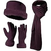 boxed-gifts Women's Warm Fleece Winter - Women's Hat and Glove Set + Hats Gloves Scarves for Women
