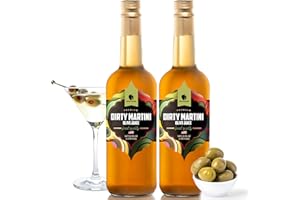 Gourmanity Olive Juice for Dirty Martinis, Premium Olive Brine an Ideal Martini Mix, Classic Cocktail Enhancer, Addition to Your Home Bar 25oz Bottle (Pack of 2)