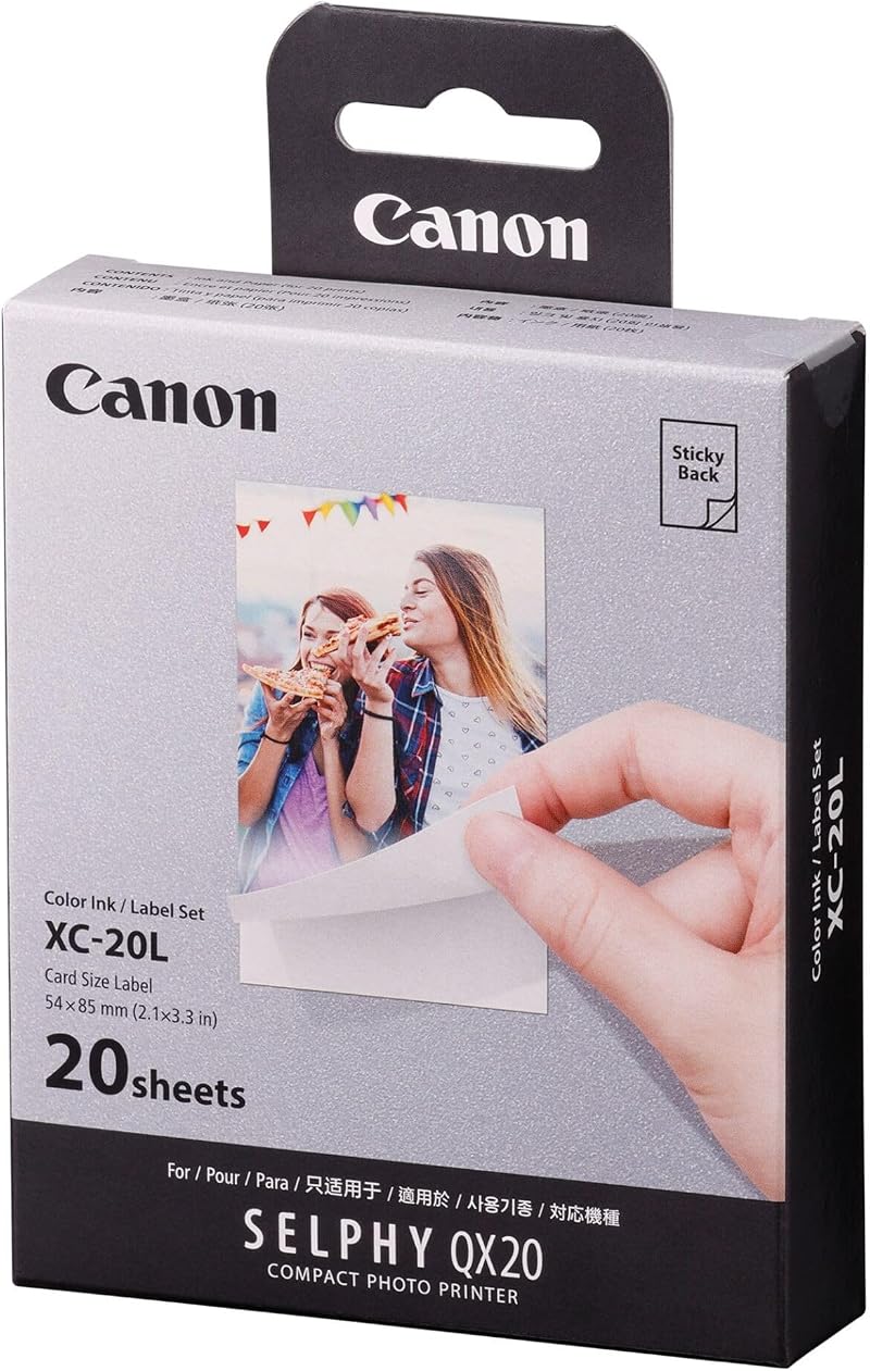 Canon XC-20L Genuine Ink and Paper Set for SELPHY Square QX20-20