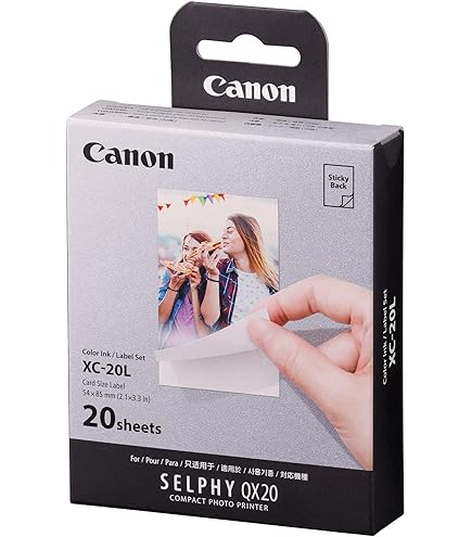 Canon SELPHY QX20(未開封用紙10枚付き) Amazon.com : Canon QX20 Color Ink/Label Set, 4x6 Photo Paper