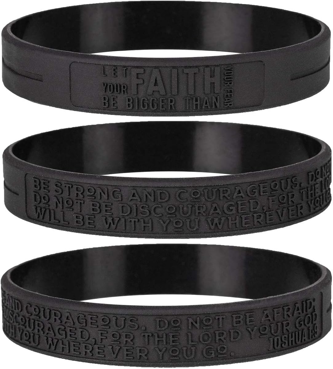 Sainstone Faith Bigger Than Fear Religious Wristband Gift for Fight The