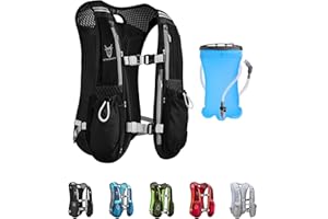 UTOBEST Running Vest, 5L Hydration Vest Lightweight, Breathable and Sweatproof Running Backpack, Adjustable Running Hydration Vest for Trail Running Marathon Race Jogging Cycling