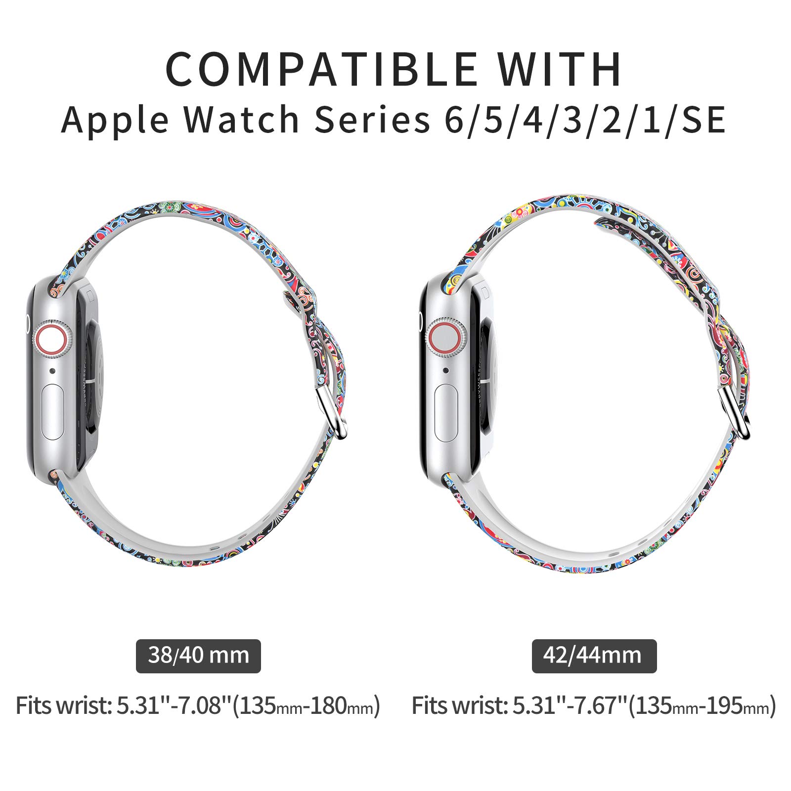 Moolia Slim Printed Pattern Band Compatible with