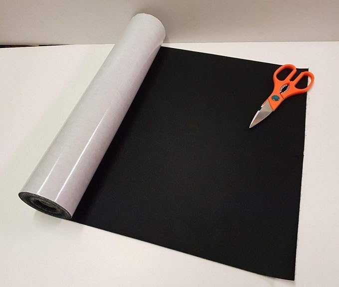 1/2 Metre x 450mm Wide roll of Black Sticky Back SELF Adhesive Felt