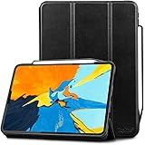 Toplive Luxury Cowhide Genuine Leather iPad Pro 11 Case (2018), [Support Apple Pencil Charging],Smart Stand Folio Case Cover 