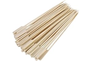 Gmark Bamboo Paddle Skewers 9" 100pc/Bag, Kabob Skewers, BBQ Skewers for Outdoor Grilling GM1077