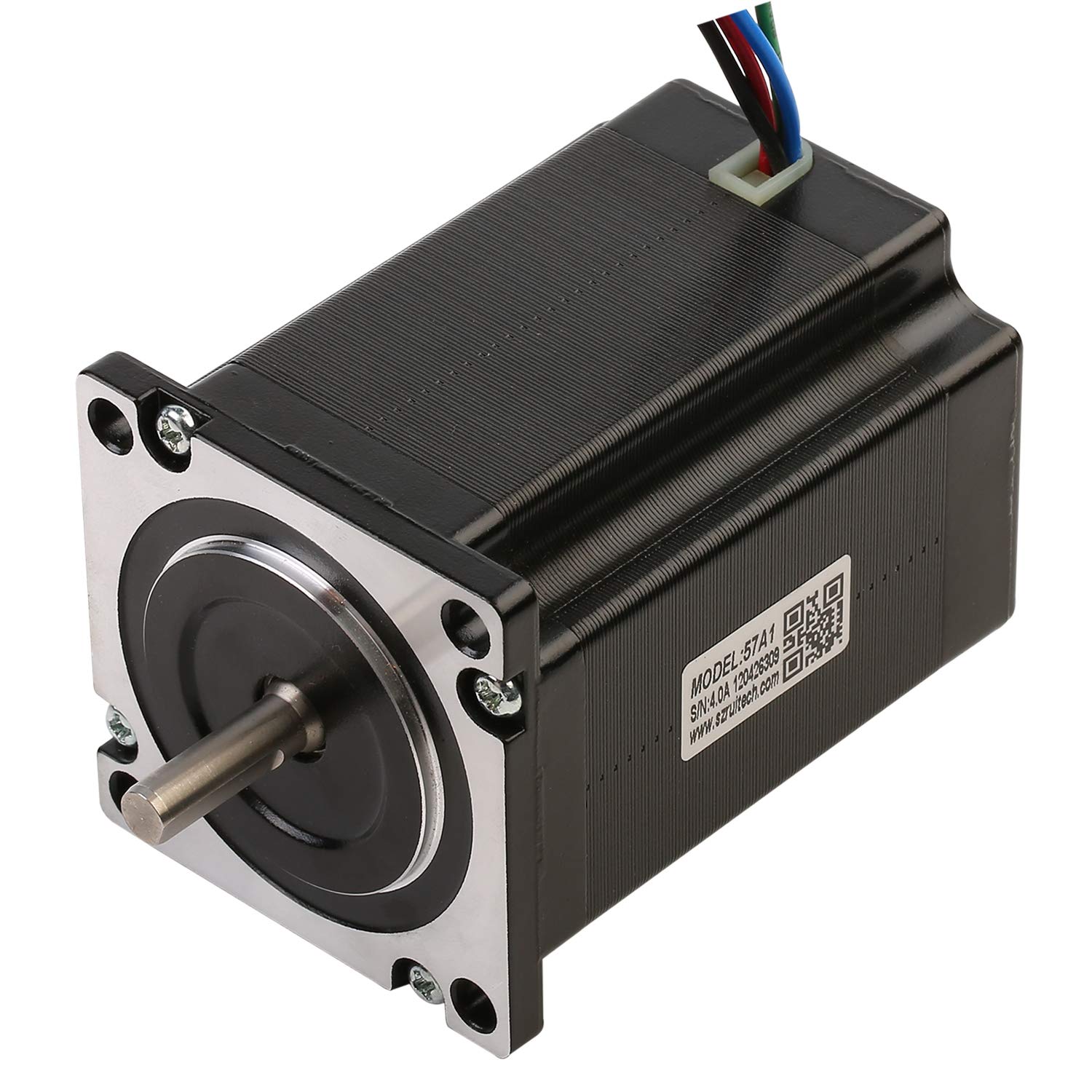 RTELLIGENT Nema 23 Stepper Motor 2 phase 2.8A 1.8Deg 1.3Nm/184.12oz-in 57x57x76mm 6.35mm Shaft Digital Stepping Engine for Laser/CNC Machine
