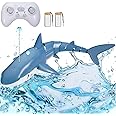 VEVOR Remote Control Shark Toy, 2.4GHz High Simulation Shark RC Boat for Swimming Pool Bathroom, Electric RC Shark Fish Toy with 2 Batteries, Light & Spray Water Function for 6+ Year Old Boys Girls