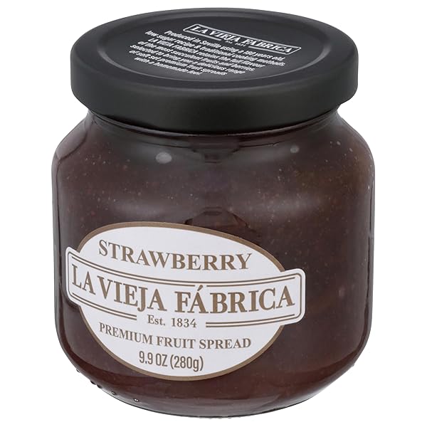 MARIO CAMACHO LA VIEJA FABRIC STRAWBERRY PREMIUM FRUIT SPREAD, 9.9 OUNCE