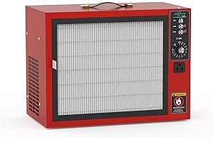 OUKEETO Portable Intake Air Filtration System - Tabletop Dust Collectors (850-1050CFM) for Woodworking, Movable Air Filter wi