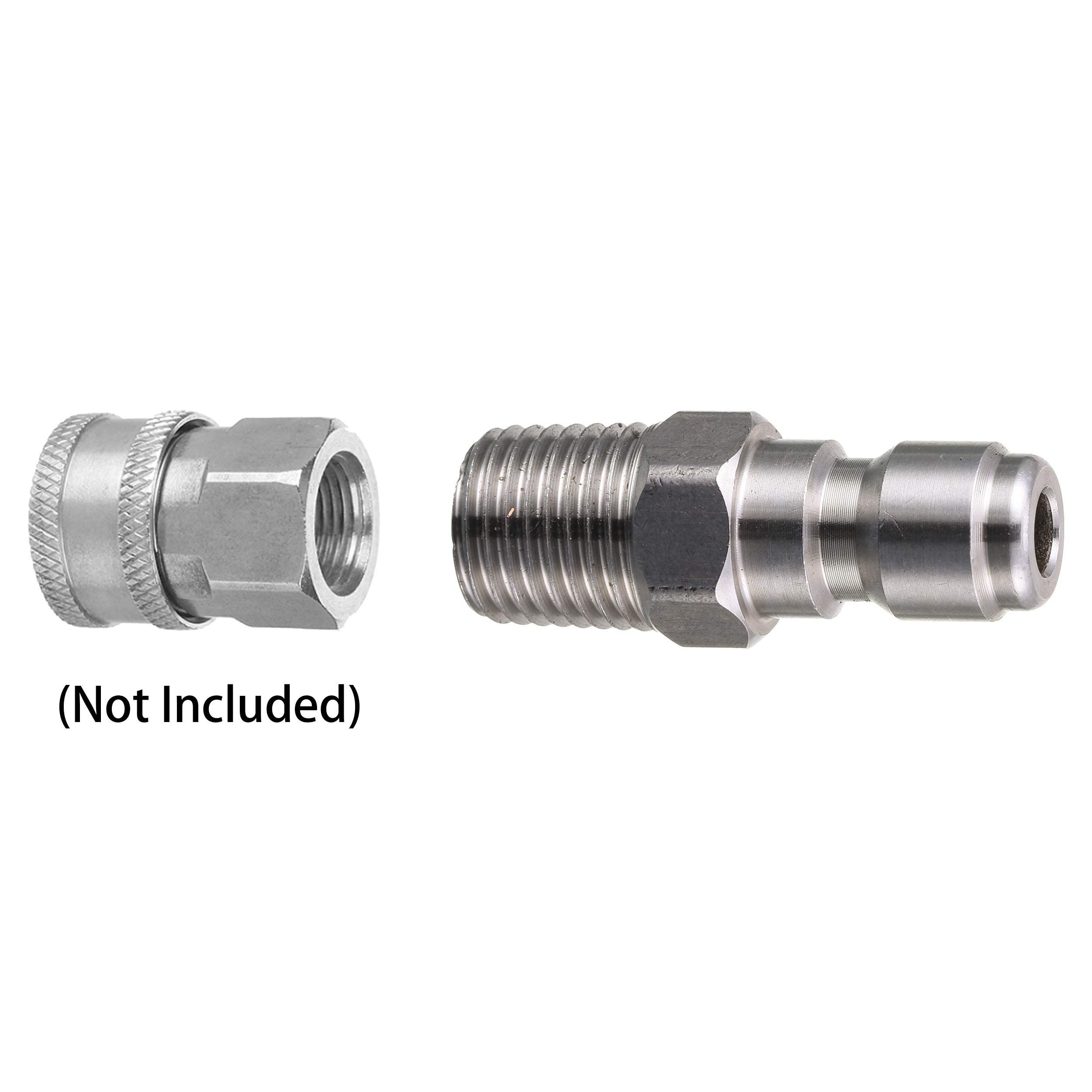 Tool Daily Pressure Washer Coupler, Quick Connect Plug, 1/4 Inch Male NPT Fitting, 5000 PSI, 2-Pack