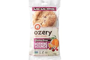OZERY BAKERY INC. Ozery Bakery Cranberry Orange Morning Rounds, Allergen Free, Vegan, Made with Real Fruit, Breakfast Buns, Pita Bread, 6 Buns Per Bag, 6-Pack