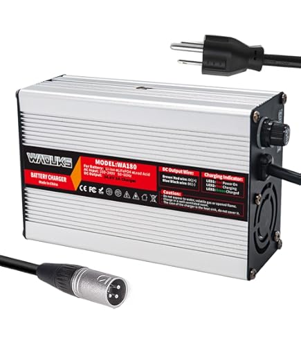 54.6V 5A Lithium Ion Battery Charger - Smart Charger For 13S 48V Batteries With Multiple Output Heads