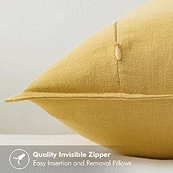 MIULEE Decorative Linen Pillow Covers 20x20 Inch