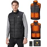 Sevdiea Heated Vest for Men with 16000mAh 7.4V Battery Pack Included,Warming Electric Heating Vest Rechargeable for Cycling