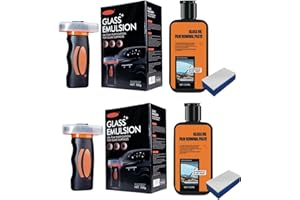 Q4 Glass Guard Glass Cleaner & Windshield Cleaner Kit, Oil Film Emulsion Glasscleaner, Auto Glasses RainCleaner, Roll-On Glas
