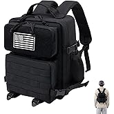 RooPoke Mini10L Tactical Backpack For Women Durable Travel Hiking Small Gym Backpacks Sport Bag for Men Molle Military Daypack Assault EDC Bag Black