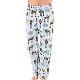 Lazy One Funny Moose Pajama Pants for Men, Men's Separate Bottoms, Lounge Pants