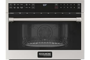 KoolMore Reserve 24 in. Built-In Microwave Convection Oven with Air Fry, 3-in-1 Combo, Sensor Cook, Soft-Close Door, 1.6 cu. ft. in Stainless Steel