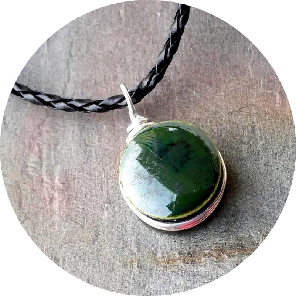 Hierloom Silver Glass Essential Oil Diffuser Aromatherapy Pendant Necklace 18"-20" Adjustable