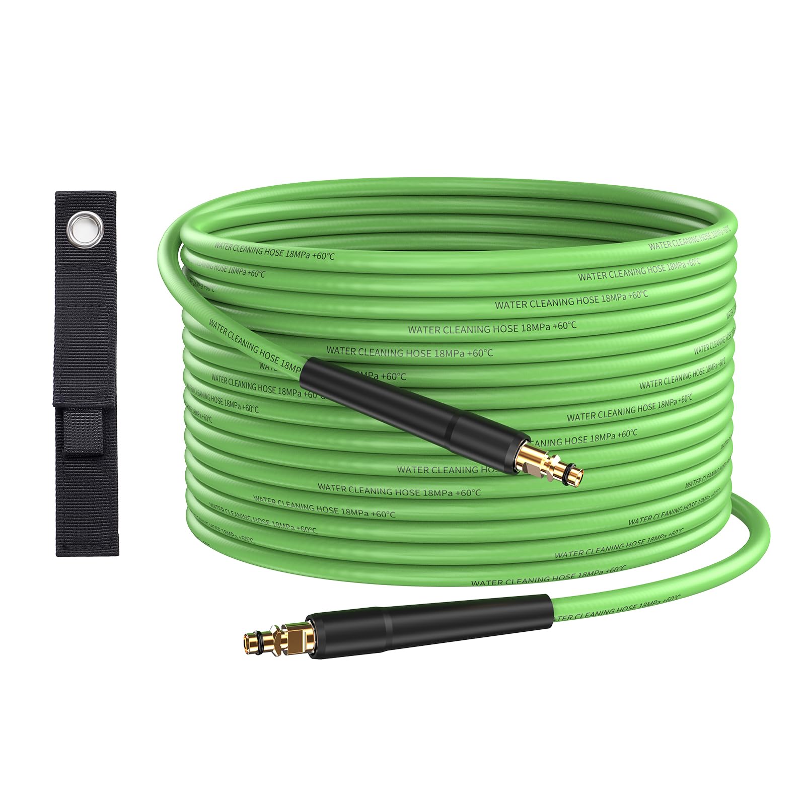 OHAYORI Pressure Washer Hose 10M Replacement for Karcher K2 K3 K4 K5 K6 K7, 180Bar Jet Wash Extension Hose with Click Type Plug Quick Connect, High Pressure Washer Accessory for Car Cleaning-Green