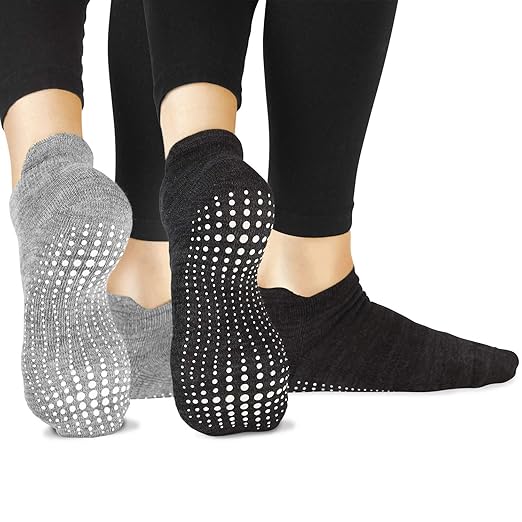 LA Active Yoga Socken - Yoga Pilates Stange Barre Grip Abs Noppen Rutschfeste - Ballet