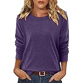 Magritta Women's Long Sleeve Leopard Color Block Tunic Comfy Crewneck T Shirt Tops Black XL