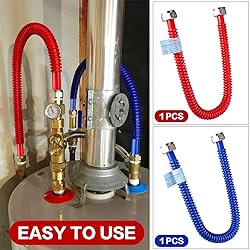 2 Pack, Hot & Cold Water Heater Hose 1" FIP x