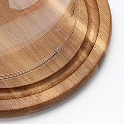 KVMORZE 8.6''Cake Stand with Glass Dome, 2-in-1