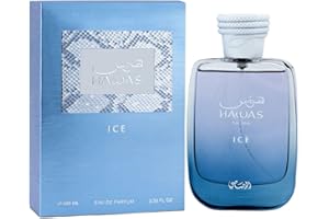 Rasasi Hawas Ice Eau de Parfum Spray for Men, 3.4 Ounce