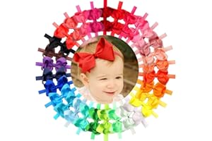 JOYOYO Baby Headbands 30 PCS Soft Slim Head Bands Big 4.5" Hair Bows Nylon Headbands for Baby Girls Infants Toddlers Hair Accessories