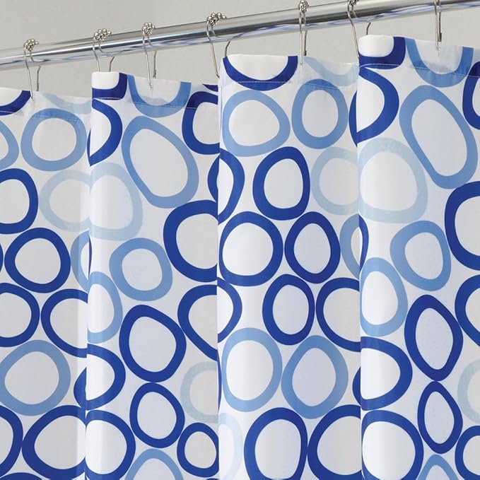 InterDesign Ringo Cortina de baño | Cortina de ducha con círculos ...