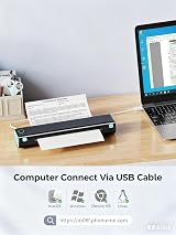 Phomemo M08F Portable Thermal Printer Bluetooth Inkless A4 Mobile view 3