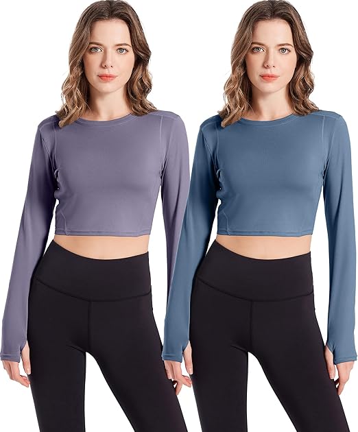 Amazon スポーツ Tシャツ レディース 半袖 長袖2枚組 ヨガシャツ レディース Uvカット 吸汗速乾 スポーツウェア トップス タンクトップ シャツ 通販