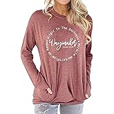 TAOHONG Waymaker Tshirt Women Christian Fall Shirt Miracle Worker Light in The Darkness Long Sleeve Casual Top Shirt Tee