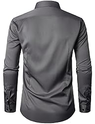 JEMITOP Men's Stretch Wrinkle Free Dress Shirts