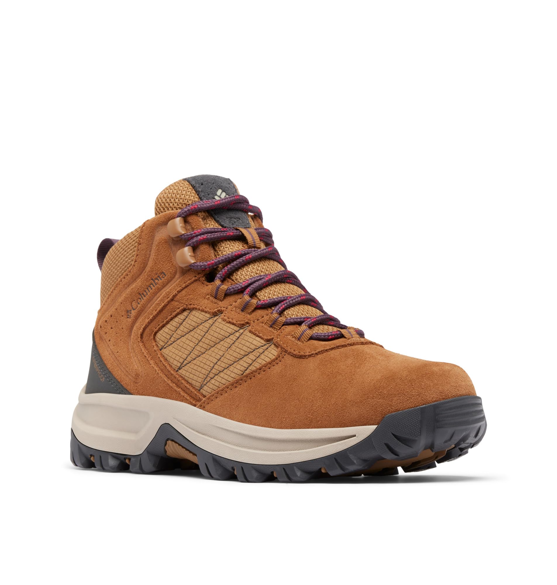 Columbia Womens Transverse Suede Waterproof Hiking Boot, Elk/Moonvista, 12 Image