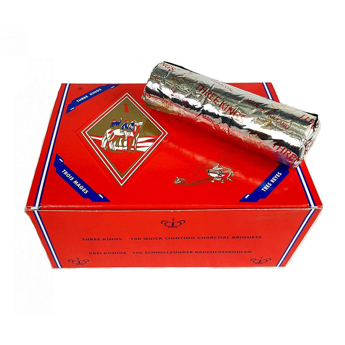 Three King Charcoal 33 mm Premium Hookah Incense Charcoal