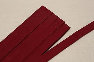 LACEKING2013 30Yds Bias Tape Poly Cotton Trim 10mm Solid Colour Double fold (Burgundy)