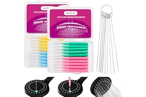 Worficrd 30 Pieces Tiny Brushes for Cleaning Shower Head, Shower Head Nozzle Cleaner Tool Unclogging Small Holes, Cleaning Brushes Picks for Home and Kitchen