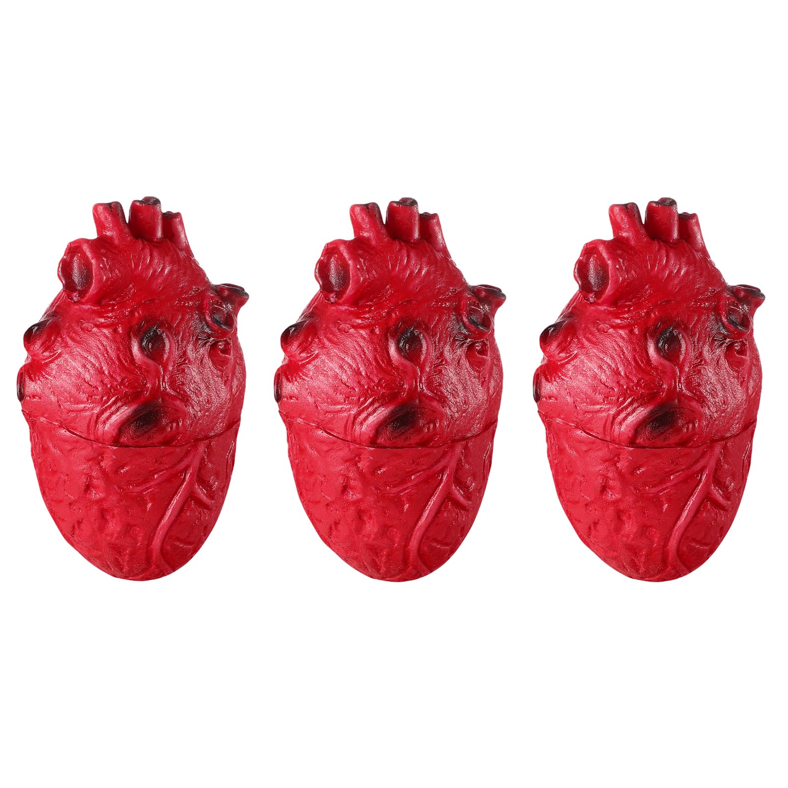 PRETYZOOM 3Pcs Halloween Heart Prop Halloween Tricky Prop Scary Body Parts Horrible Toys for Haunted House Decorations
