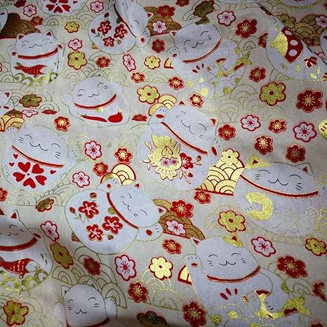 Amazon 和風 生地 布 綿100 ファブリック ブロンズ織物 手芸 手作り 和風 可愛い おしゃれ はぎれ 小銭入れ 洋服 キルト ハンドメイド C 布 生地 通販