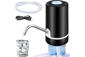 XSBAIHUO Water Dispenser for 5 Gallon Bottle,Portable Water Bottle Pump with USB Charging,Automatic Switch Electric Portable Water Dispenser for Home Kitchen Room Camping, Black