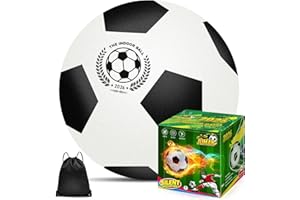 juman Silent Foam Soccer Ball, Airless Indoor Soccer Ball with Backpack, Soft Durable Foam Design, Lightweight House Ball for