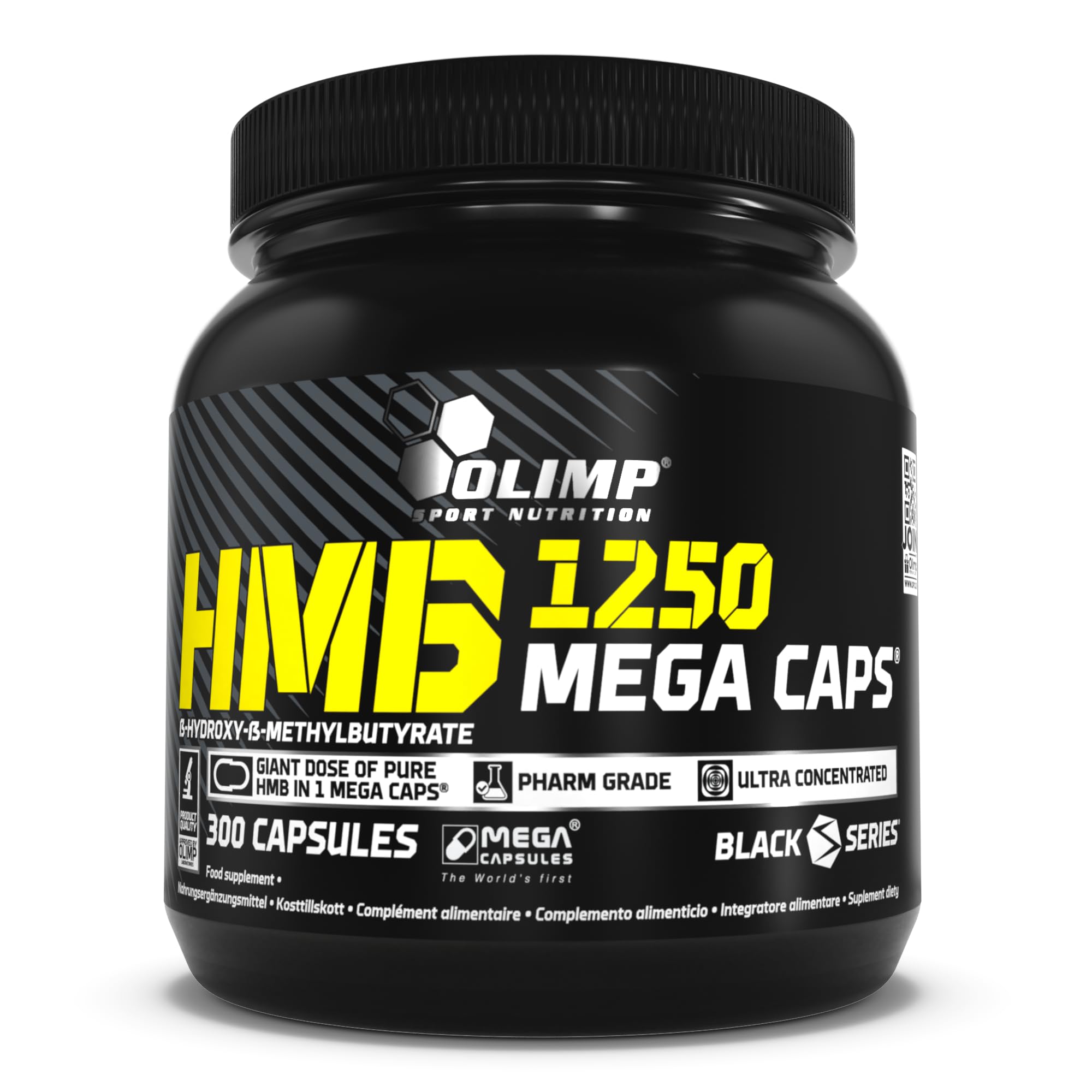 OLIMP SPORT NUTRITION Olimp Labs HMB Capsules, 1250 mg, Pack of 300 Mega Capsules